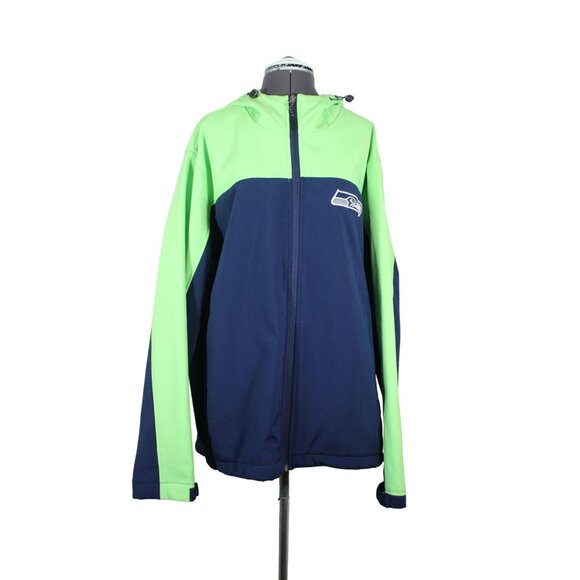 GIII Apparel Other - Seattle Seahawks NFL colorblock hooded softshell fleece full zip front jacket XL